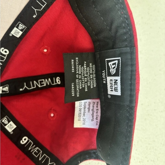 NEW ERA California Angels Women's Youth Cap Hat Floral Design Red with Flowers - Picture 6 of 8